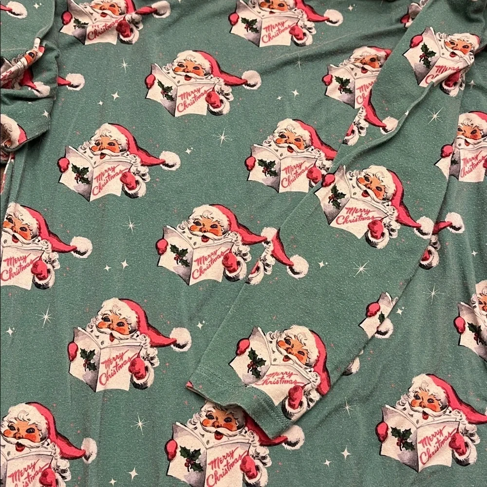 Bunny Knots Velveteen Size 10 Festive Green Kids Pajamas